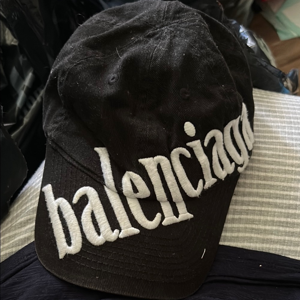 Balenciaga Dark Cap with White Logo